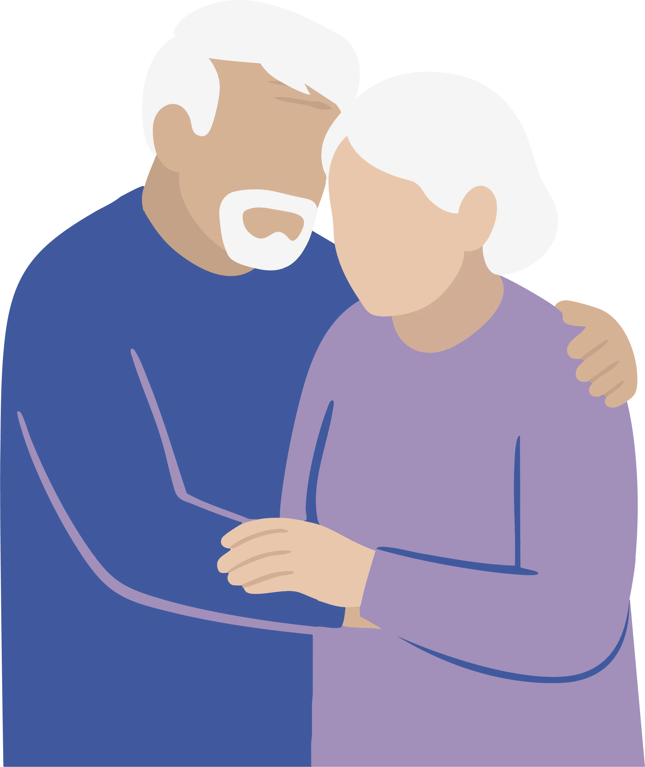 Family embracing together